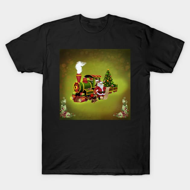 Santa Claus with a train T-Shirt by Nicky2342